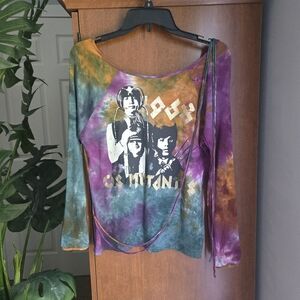 OS Mutants Womens Band Tee With Ties Medium